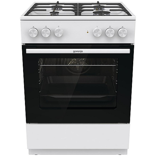 Плита Gorenje комбинированная, 71л, 60x60см, чугун, белый