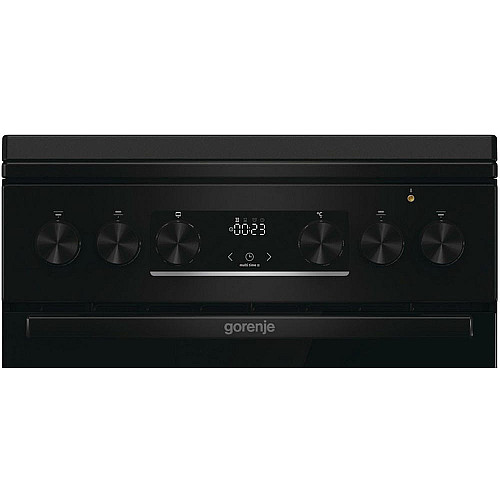 Плита Gorenje комбинированная, 70л, 50x60см, дисплей, чугун, черный