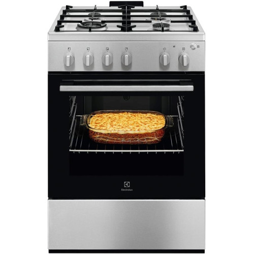 Плита Electrolux газова, 59л, 60x60см, чавун, нерж