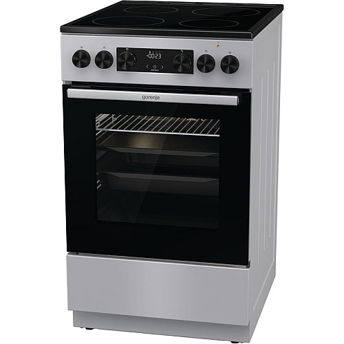 Плита Gorenje електрична склокерамічна, 70л, 50x60см, дисплей, програматор, сірий
