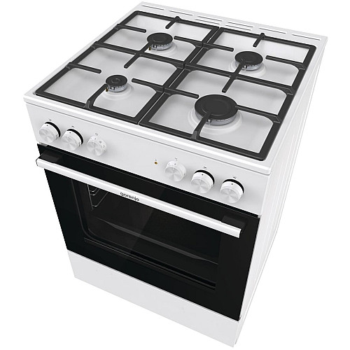 Плита Gorenje комбинированная, 71л, 60x60см, чугун, белый