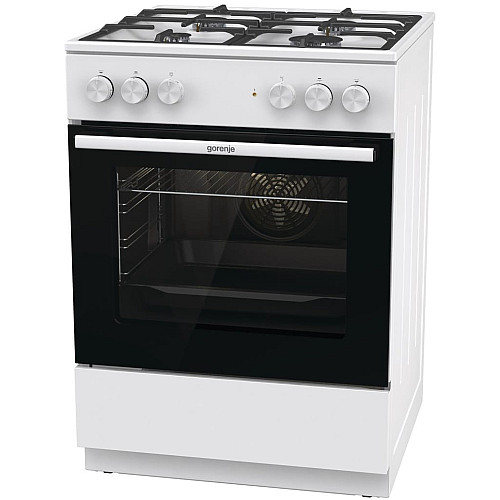 Плита Gorenje комбинированная, 71л, 60x60см, чугун, белый