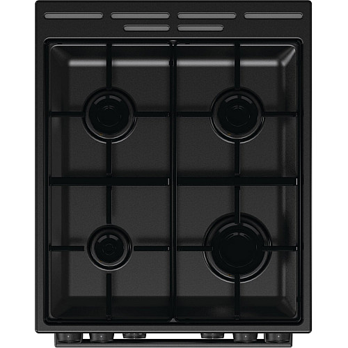 Плита Gorenje комбінована, 62л, 50x60см, дисплей, IconLed, емальовані, чорний