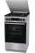 Плита Gorenje комбінована, 70л, 50x60см, метал. кришка, дисплей, IconLed, емальовані реш, титан