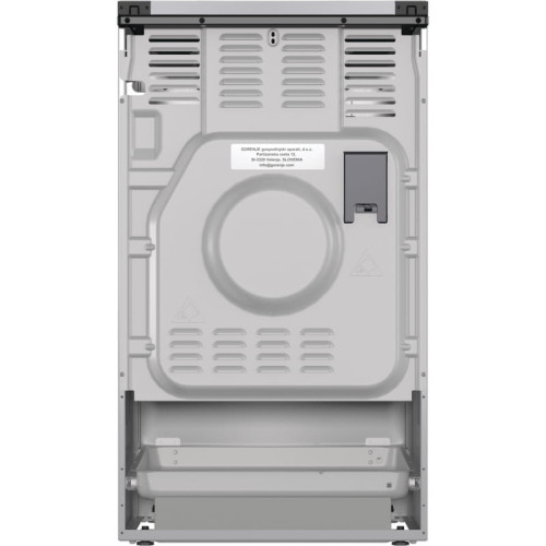 Плита Gorenje комбінована, 70л, 50x60см, металева кришка, дисплей, IconLed, емальовані, сірий