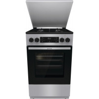 Плита Gorenje комбінована, 62л, 50x60см, метал. кришка, дисплей, емальовані реш, титан