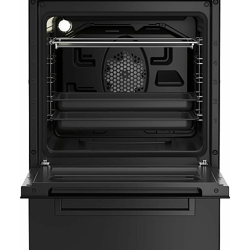 Плита Beko комбинированная, 60л, 50x60см, дисплей, конвекция, чугун, черный