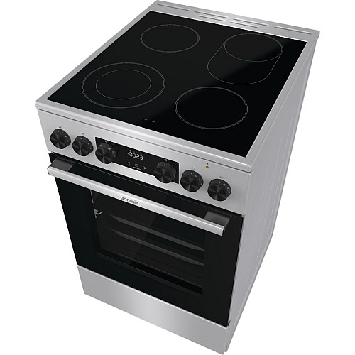 Плита Gorenje електрична склокерамічна, 70л, 50x60см, дисплей, програматор, нерж
