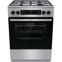 Плита Gorenje комбинированная, 71л, 60x60см, дисплей, эмалированный реш, программатор IconLed,нерж