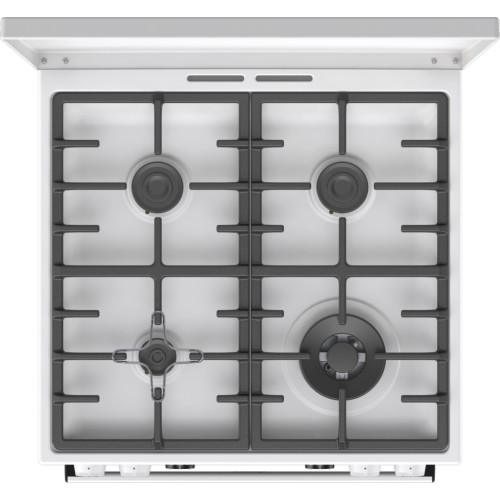 Плита Gorenje комбінована, 71л, 60x60см, дисплей, чавун,з кришкою, програматор IconLed, білий