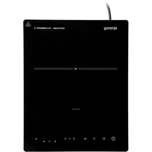 Плитка настільна Gorenje індукційна, конфорок - 1 на 2кВт, керування - сенсорне, таймер, чорний
