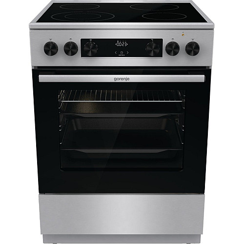 Плита Gorenje електрична склокерамічна, 71л, 60x60см, дисплей, програматор, нерж