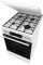 Плита Gorenje комбінована, 70л, 50x60см, метал. кришка, дисплей, IconLed, емальовані, білий