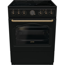 Плита Gorenje електрична склокерамічна, 71л, 60x60см, дисплей, програматор, приготування з паром, чорний матовий
