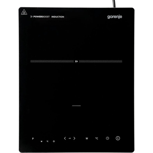 Плитка настільна Gorenje індукційна, конфорок - 1 на 2кВт, керування - сенсорне, таймер, чорний