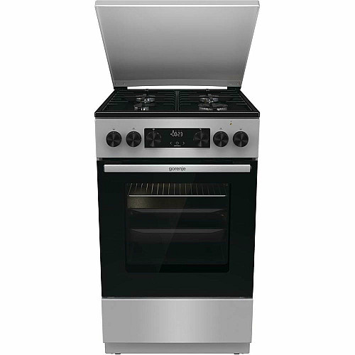 Плита Gorenje комбинированная, 70л, 50x60см, дисплей, IconLed, эмалированные, нерж.