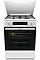 Плита Gorenje комбинированная, 71л, 60x60см, дисплей, IconLed, чугун, белый