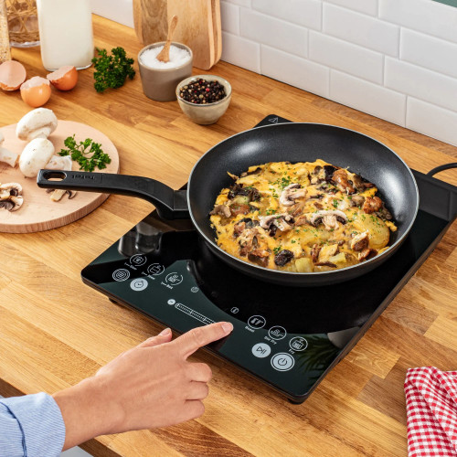 Плитка настільна Tefal індукційна Everyday Slim, конфорок - 1 на 2.1кВт, керування - сенсорне, програм - 6, чорний