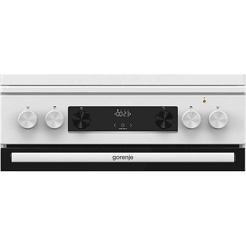 Плита Gorenje комбинированная, 71л, 60x60см, дисплей, IconLed, чугун, белый