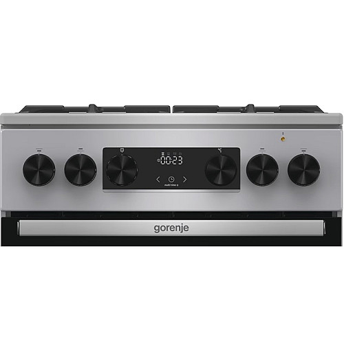 Плита Gorenje комбінована, 70л, 50x60см, дисплей, чавун, нерж