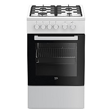 Плита Beko комбинированная, 60л, 50x60см, конвекция, белый