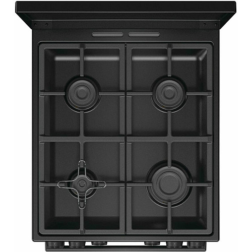 Плита Gorenje комбинированная, 70л, 50x60см, дисплей, чугун, черный