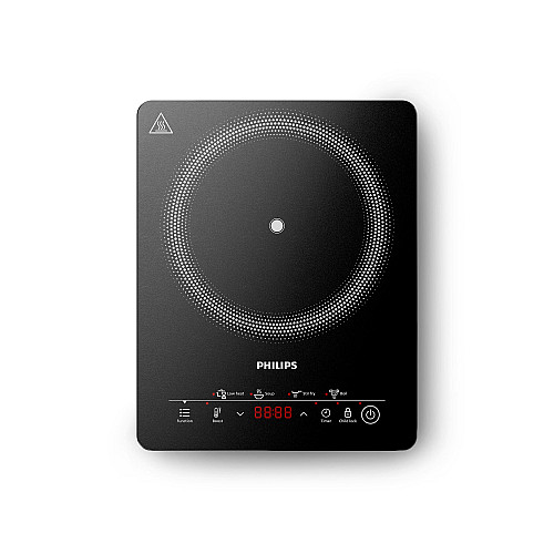 Плитка настільна Philips індукційна, комф. - 1, 2000Вт,  управл - сенсор , чорний