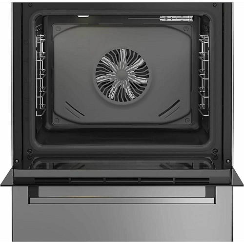 Плита Beko комбінована, 72л, 60x60см, дисплей, конвекція, чавун, чорний