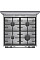 Плита Gorenje комбінована, 71л, 60x60см, дисплей, чавун,з кришкою, програматор IconLed,нерж
