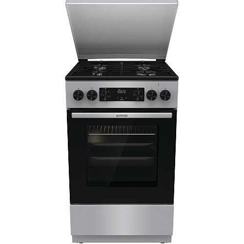 Плита Gorenje комбинированная, 70л, 50x60см, дисплей, IconLed, эмалированные, нерж.