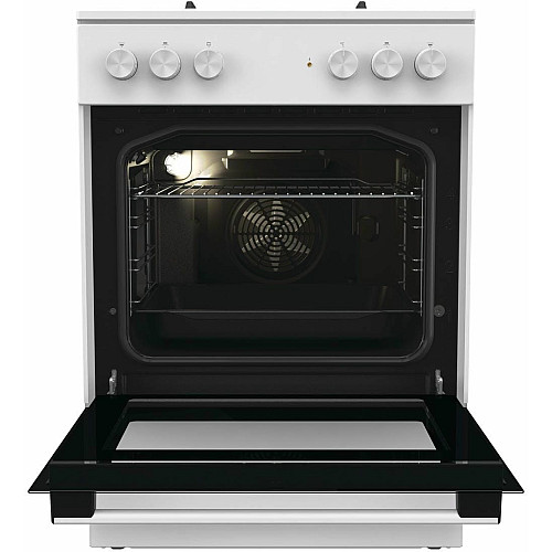 Плита Gorenje комбинированная, 71л, 60x60см, чугун, белый