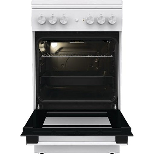 Плита Gorenje комбінована, 68л, 50x60см, емальовані реш, з кришкою, білий