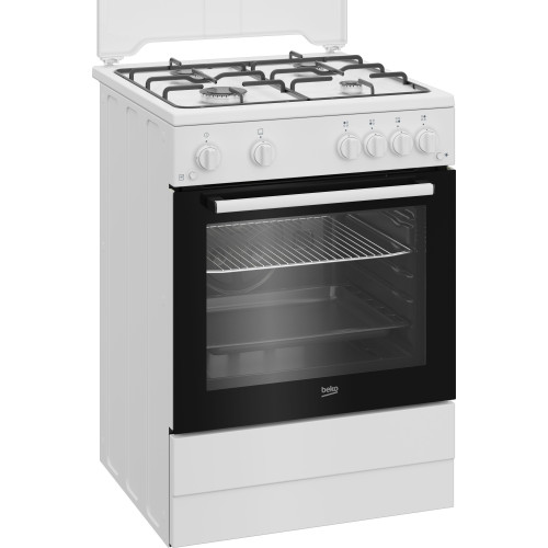 Плита Beko газова, 64л, 60x60см, таймер, білий