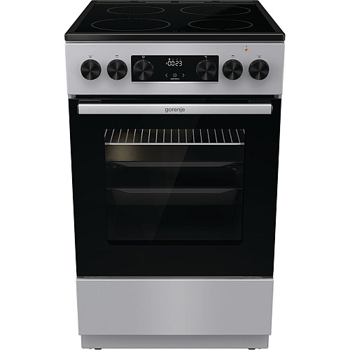 Плита Gorenje електрична склокерамічна, 70л, 50x60см, дисплей, програматор, сірий