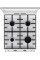 Плита Gorenje комбінована, 70л, 50x60см, метал. кришка, дисплей, IconLed, емальовані, білий