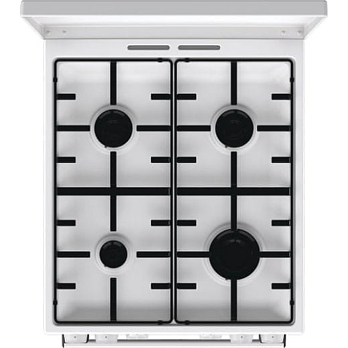 Плита Gorenje комбінована, 68л, 50x60см, емальовані реш, з кришкою, білий