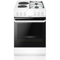 Плита Hansa из комби. вар. поверхностью, 50х60см, 62л, эмаль, газ контр., белый