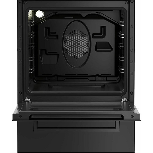 Плита Beko комбинированная, 60л, 50x60см, дисплей, конвекция, чугун, черный