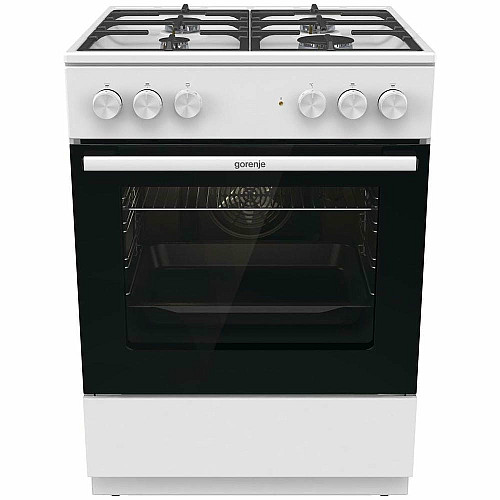 Плита Gorenje комбинированная, 71л, 60x60см, чугун, белый