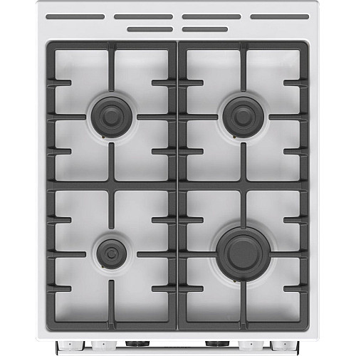 Плита Gorenje комбинированная, 70л, 50x60см, дисплей, чугун, белый