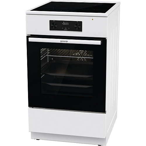 Плита Gorenje електрична індукційна, 70л, 50x60см, дисплей, програматор IconLed, поєднання конфорок, білий