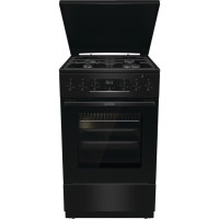 Плита Gorenje комбінована, 70л, 50x60см, дисплей, чавун, чорний