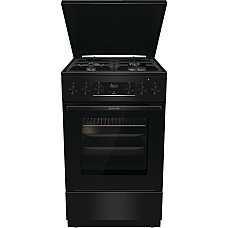 Плита Gorenje комбінована, 70л, 50x60см, дисплей, чавун, чорний
