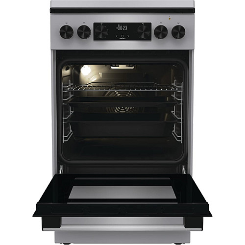 Плита Gorenje комбинированная, 70л, 50x60см, дисплей, IconLed, эмалированные, нерж.