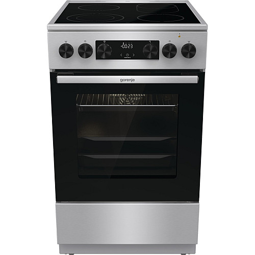 Плита Gorenje електрична склокерамічна, 70л, 50x60см, дисплей, програматор, нерж
