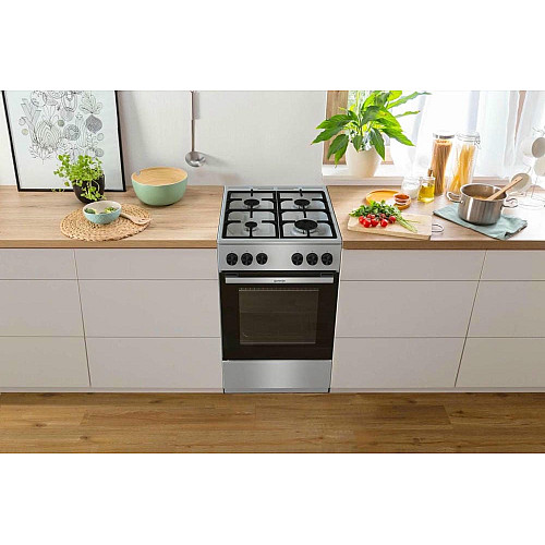Плита Gorenje газова, 70л, 50x60см, чавун, нерж