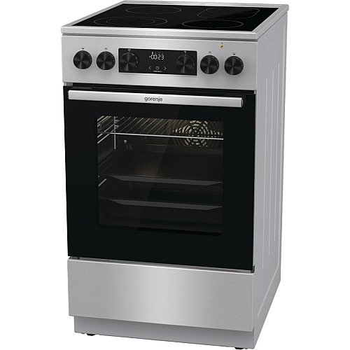 Плита Gorenje електрична склокерамічна, 70л, 50x60см, дисплей, програматор, нерж