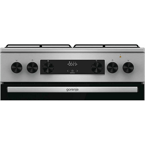 Плита Gorenje комбінована, 71л, 60x60см, дисплей, емальовані реш, програматор IconLed,нерж