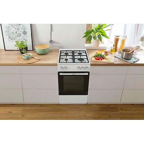 Плита Gorenje газова, 70л, 50x60см, чавун, білий