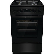 Плита Gorenje комбінована, 62л, 50x60см, дисплей, IconLed, емальовані, чорний